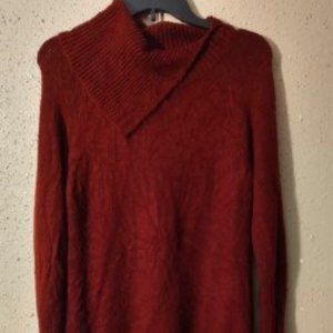 SWEATER, LONG SLEEVE, ORANGE PEELED COLLAR